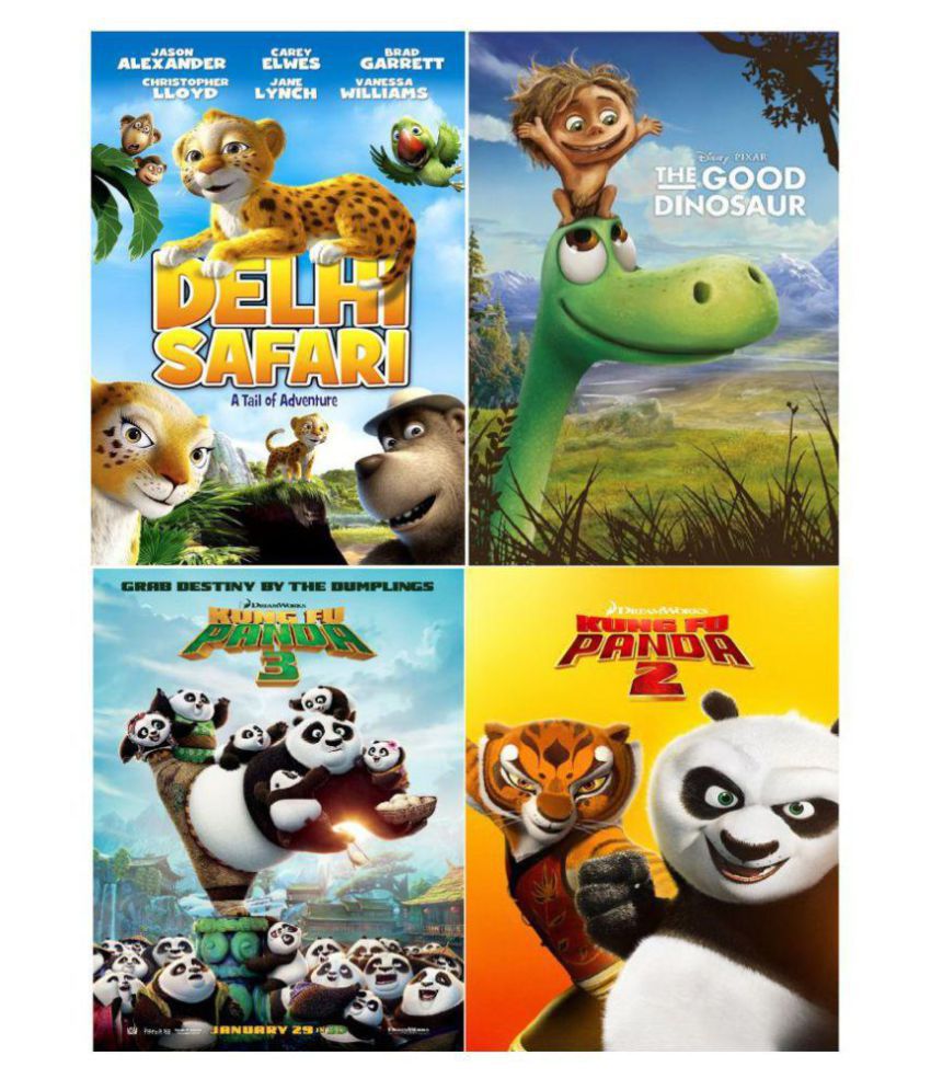 Delhi Safari, Good Dinosaur, Kung Fu Panda 2 & 3 in Hindi it's durn data  DVD play only in PC laptop ( DVD )- Hindi: Buy Online at Best Price in  India - Snapdeal