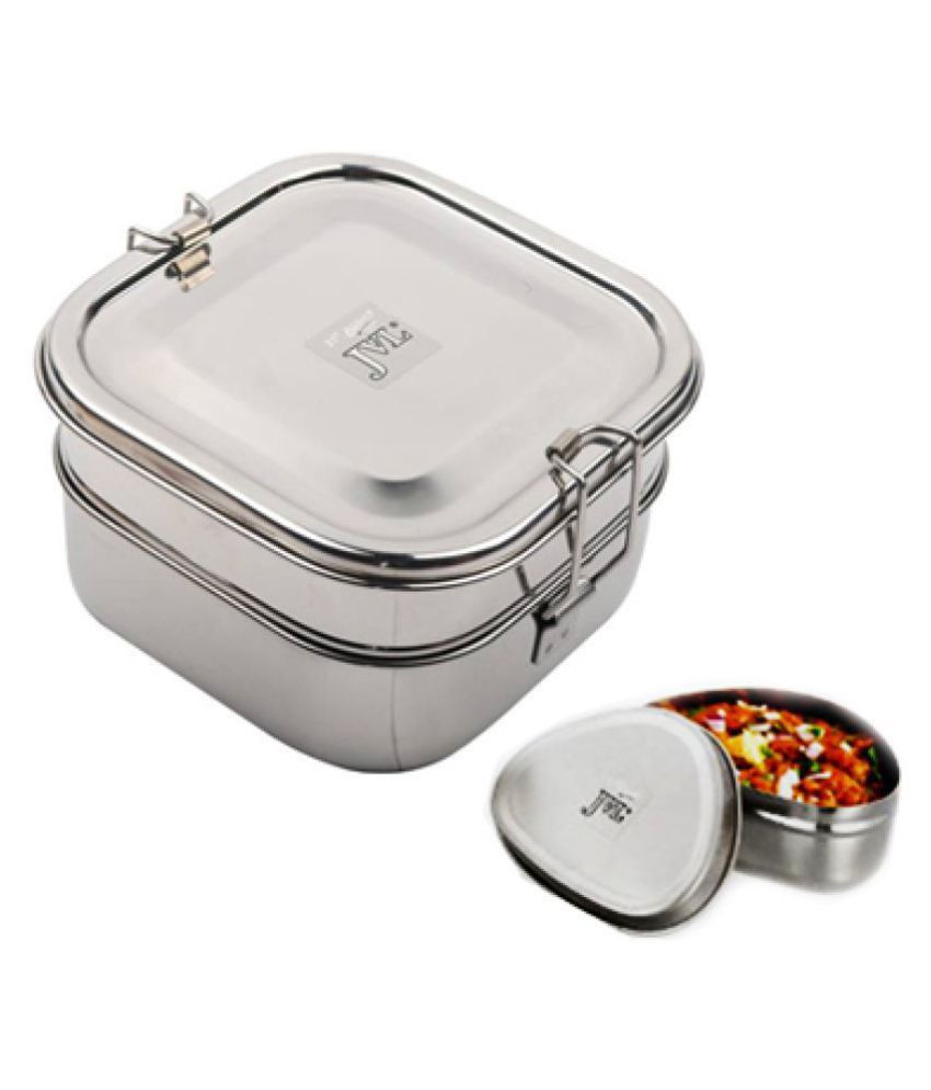 JVL Silver Stainless Steel Lunch Box Buy Online at Best Price in India
