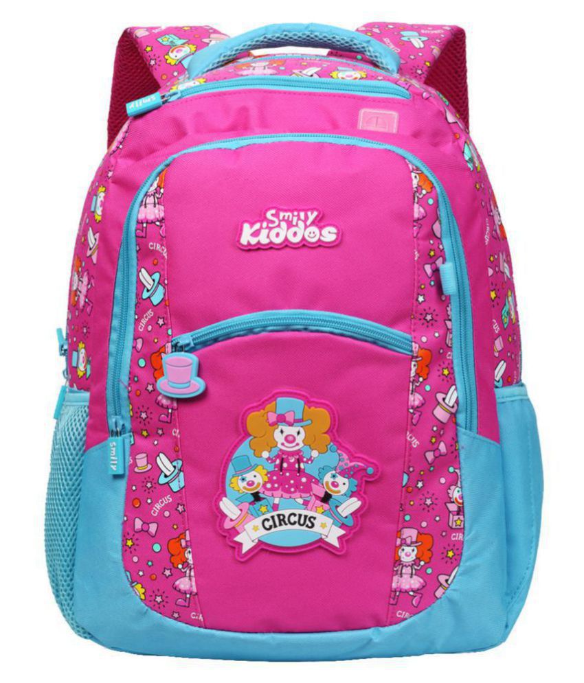     			Smily Kiddos 25 Ltrs Pink School Bag for Boys & Girls