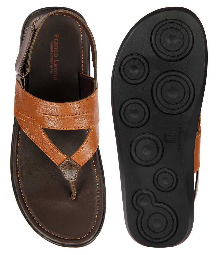 franco leone tan sandals