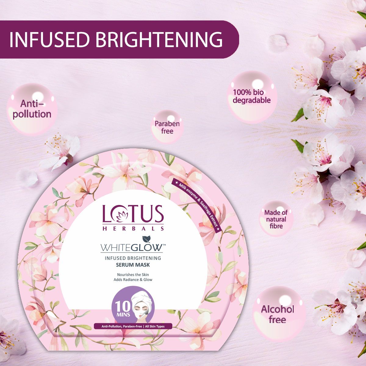 Lotus Herbals WhiteGlow Infused Brightening Serum Face Mask Buy Lotus