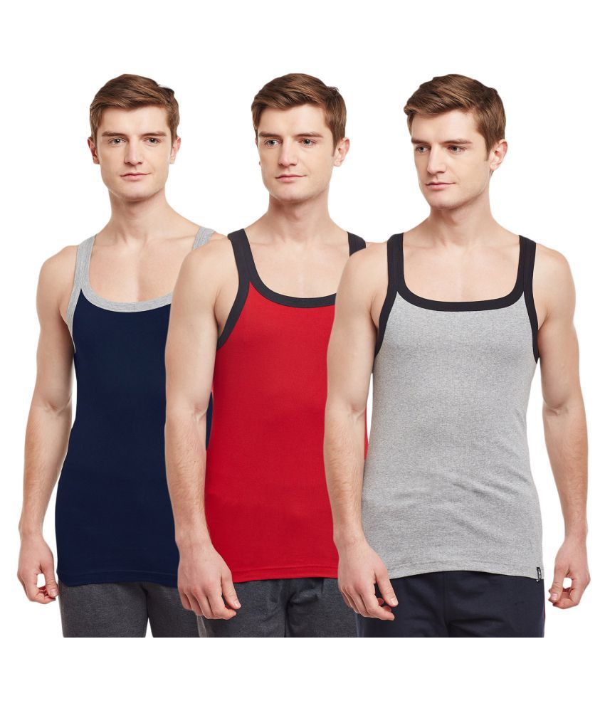     			Body X Multi Cotton Men's Vest ( Pack of 3 )