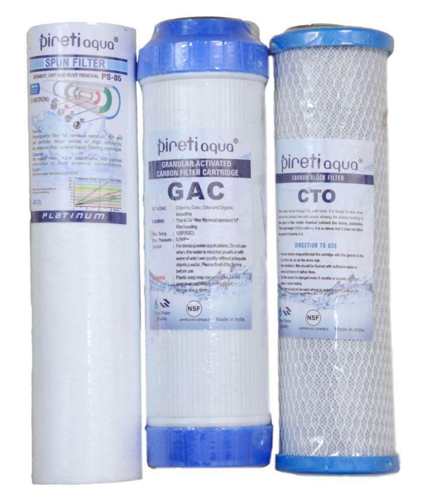 Pireti Aqua Ro Spun Gac Cto 10 Ro Service Kit Price In India Buy Pireti Aqua Ro Spun Gac Cto 10 Ro Service Kit Online On Snapdeal