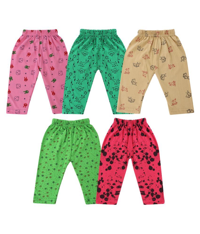     			Diaz Pack of 5 Baby Girls 100% Cotton Trackpant ( Multi Color )