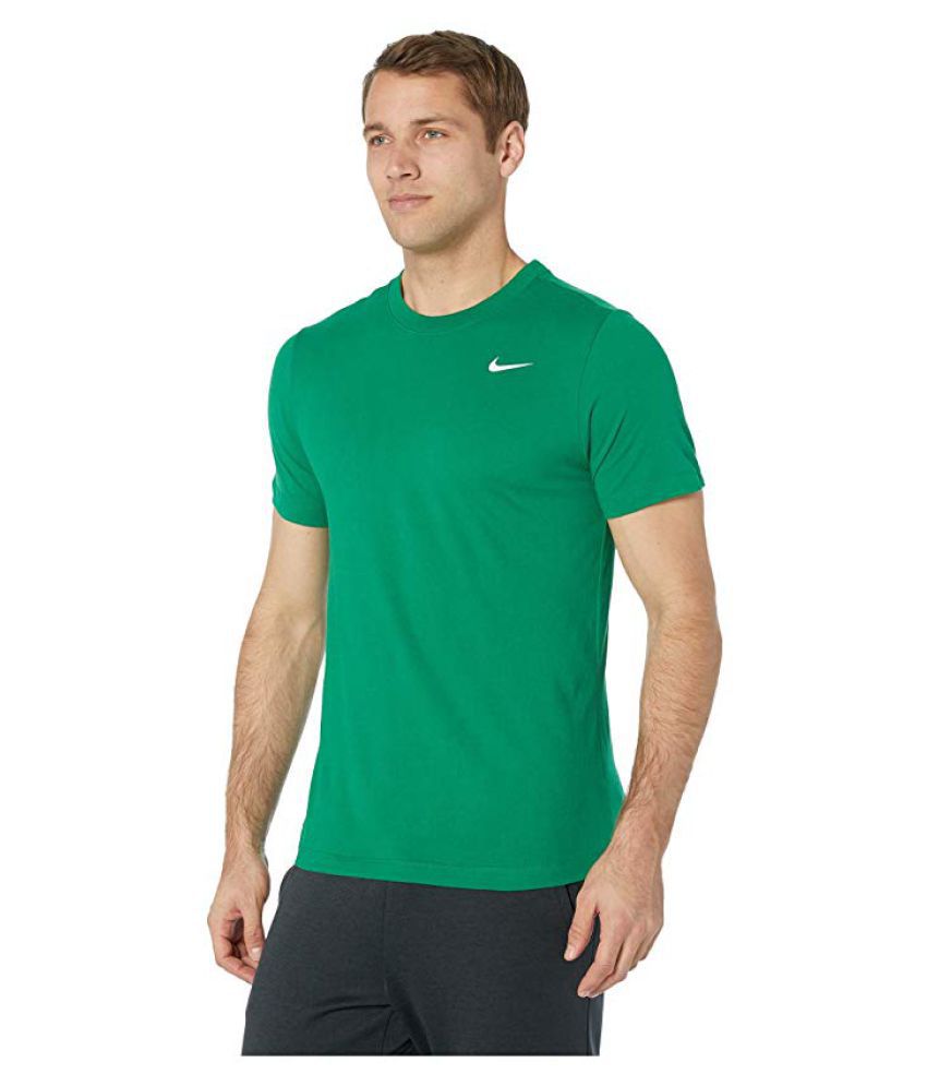 Nike Green Polyester Lycra T-Shirt - Buy Nike Green Polyester Lycra T ...