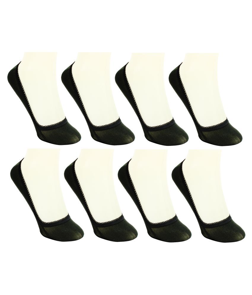     			Neska Moda Women's Cotton Black 8 Pair Belly Socks