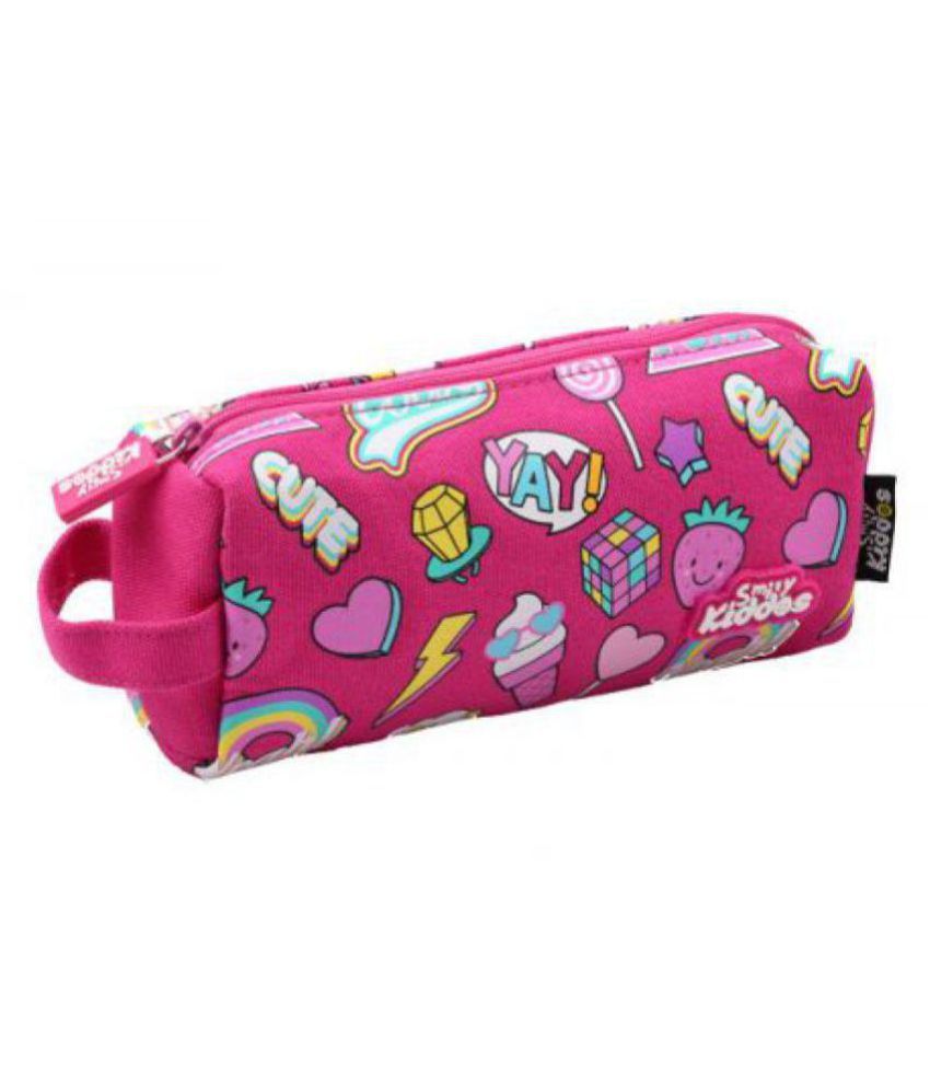     			Smily Kiddos Smily Pencil Pouch Pink | School Kids Pencil Cases | Kids Stationary Products