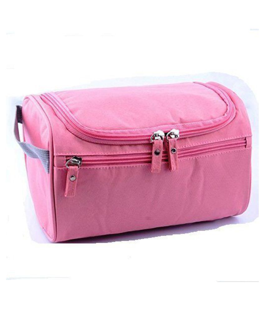     			House Of Quirk Pink Hanging Travel Toiletry Bag Organizer