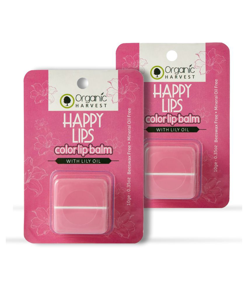     			Organic Harvest Lily Flavour Pink Lip Balm With Benefits of "Lily Oil" & Shea Butter For Dry & Chapped Lips - 10 gm (Pack of 2)