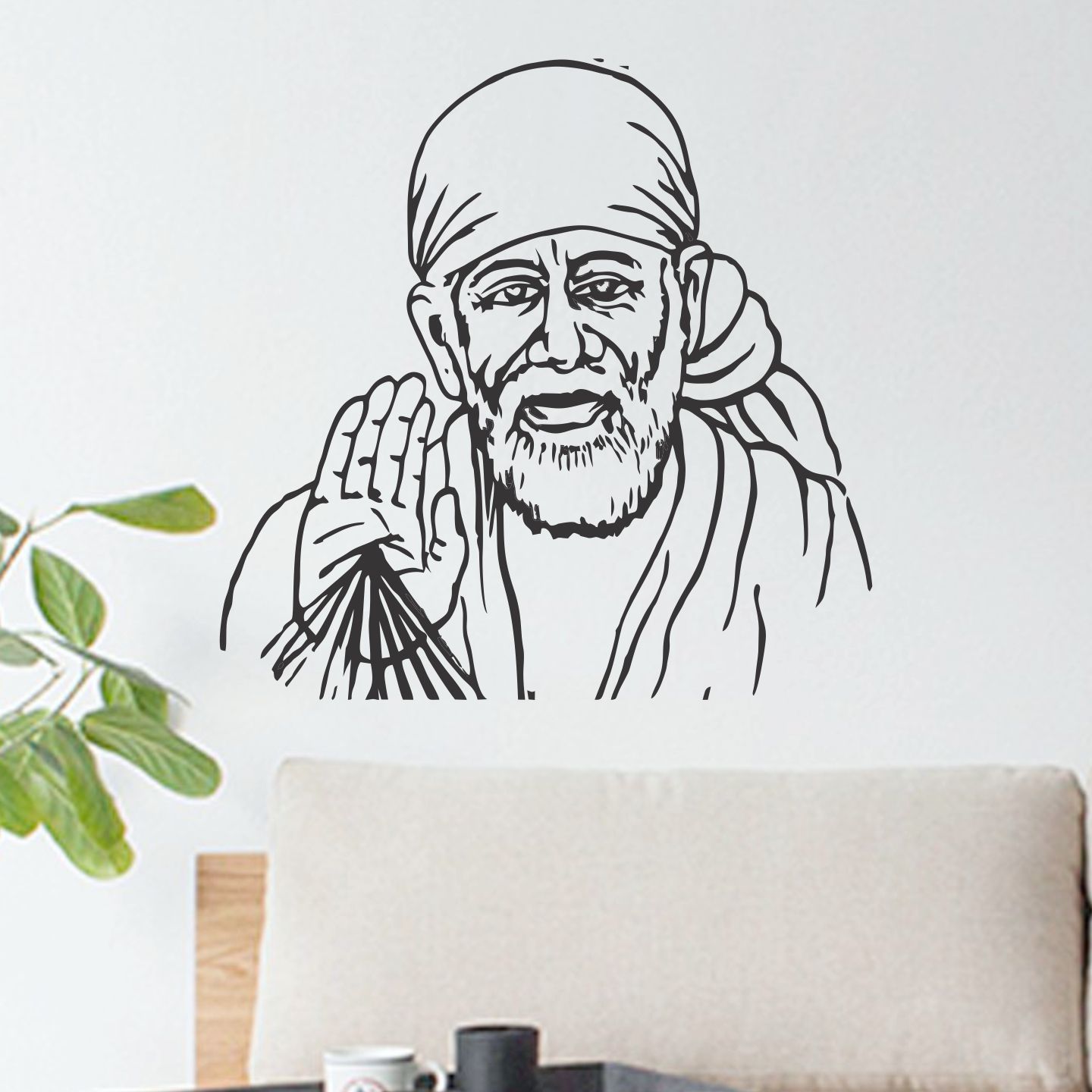 StickMe Sai Baba Blessing Wall Sticker - SM 284 Religious ...