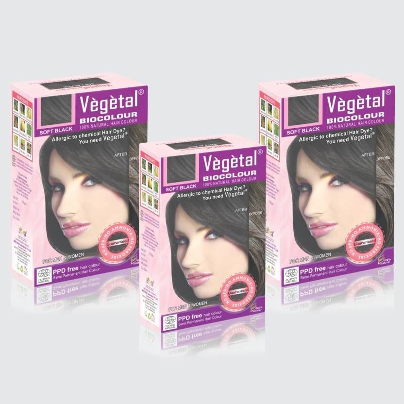 Vegetal Semi Permanent Hair Color Black Black 3 G Pack Of 3 Buy