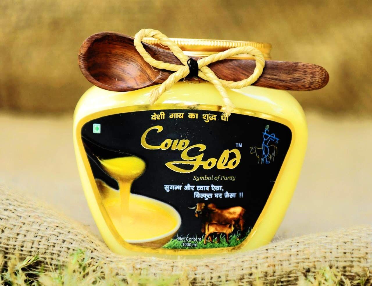 CowGold Desi Cow A2 Ghee(Rathi & Sahiwal Cow) Bilona Method Ghee 1000 ... pic