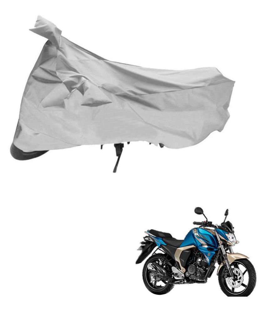     			AutoRetail Dust Proof Two Wheeler Polyster Cover for Yamaha FZ S Ver 2.0 (Mirror Pocket, Silver Color)