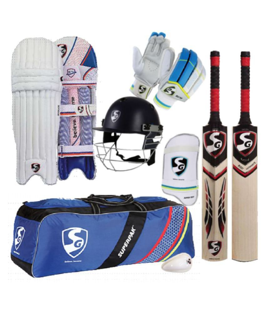 SG PRO PLAYERS EDITION ENGLISH WILLOW YOUTH SIZE COMPLETE CRICKET KIT