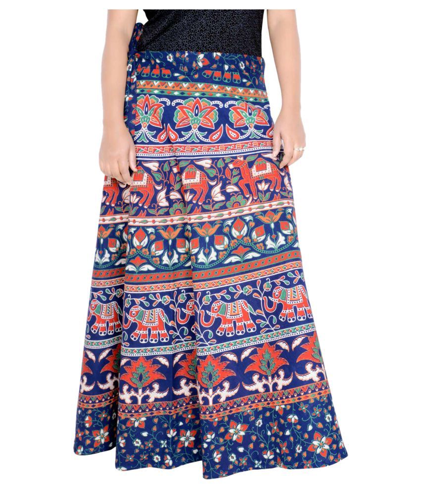     			Sttoffa Cotton Wrap Skirt - Blue