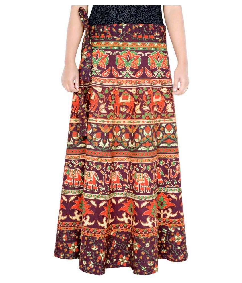     			Sttoffa Cotton Wrap Skirt - Brown