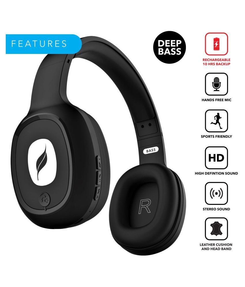 Leaf Bass Over Ear Wireless With Mic 