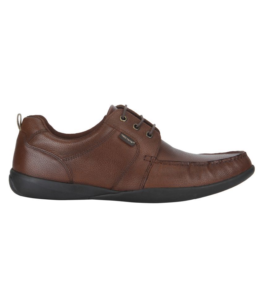 red tape tan derby formal shoes