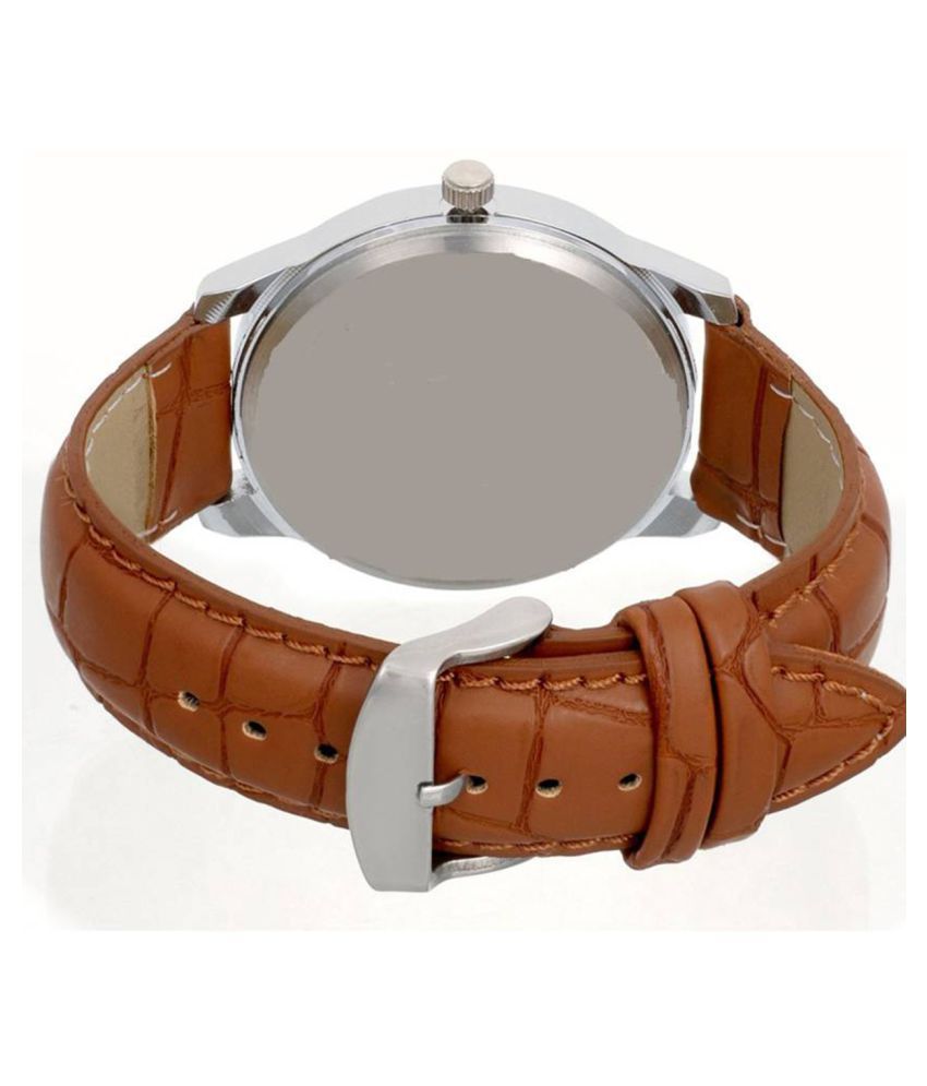leather belt watch men's