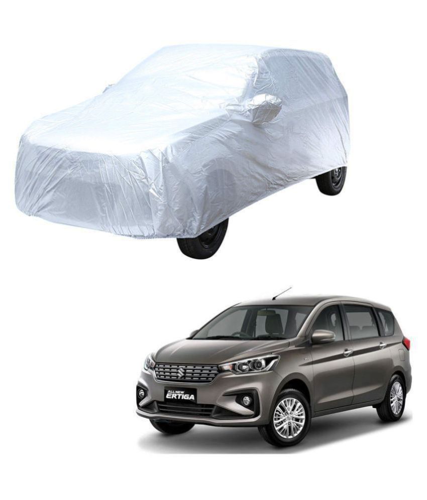     			Autoretail Silver Color Dust Proof Car Body Polyster Cover With Mirror Pocket Polyster For Maruti Suzuki Ertiga