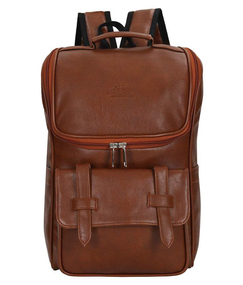 Leather World Tan Leather College Bag