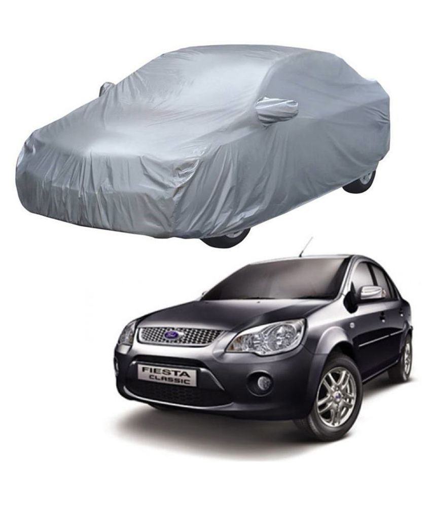     			Autoretail Silver Color Dust Proof Car Body Polyster Cover With Mirror Pocket Polyster For Ford Fiesta