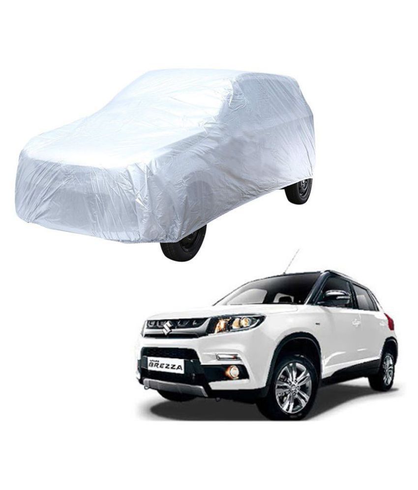     			Autoretail Silver Color. Dust Proof Car Body Polyster Cover Without Mirror Pocket Polyster For Maruti Suzuki Vitara Brezza