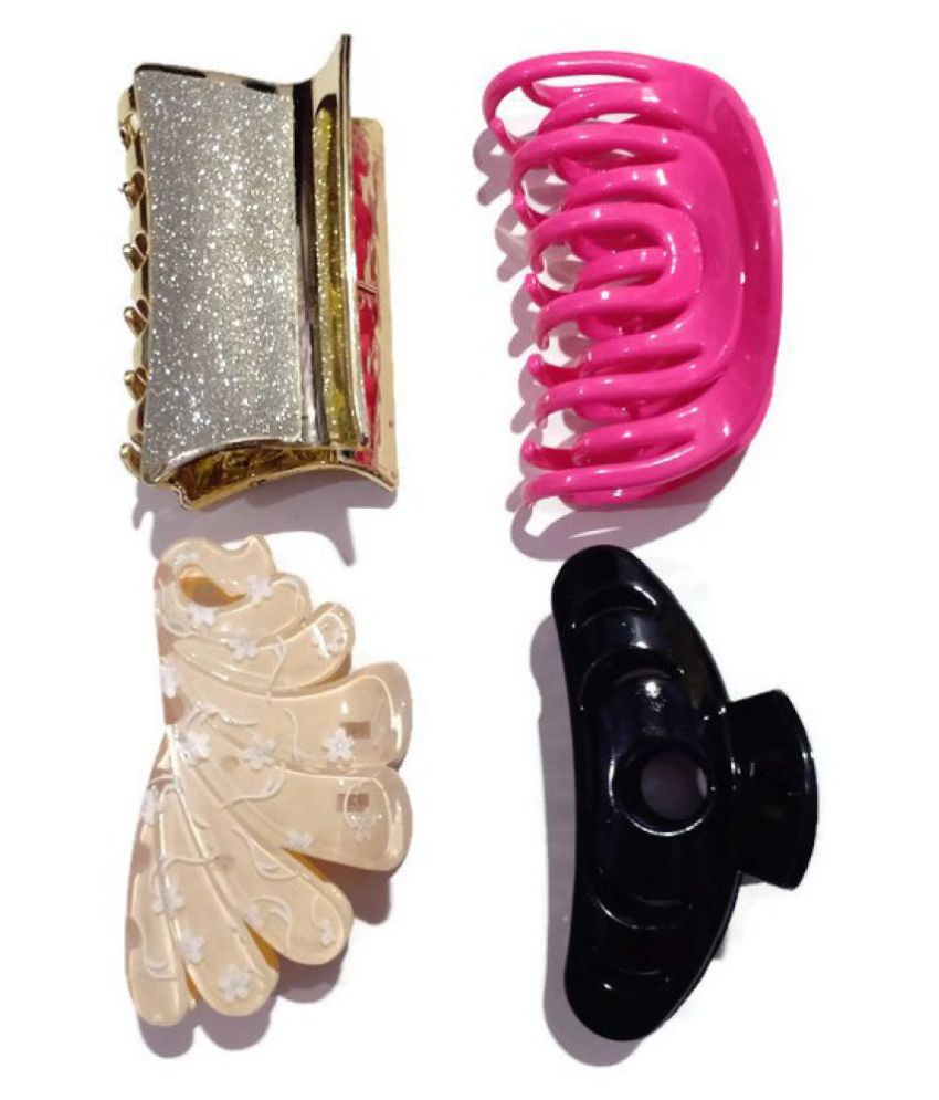 Manasvini fancy Plastic Hair big size Clutch Clips for Women and Girls  Multicolour combo set of 4: Buy Online at Low Price in India - Snapdeal