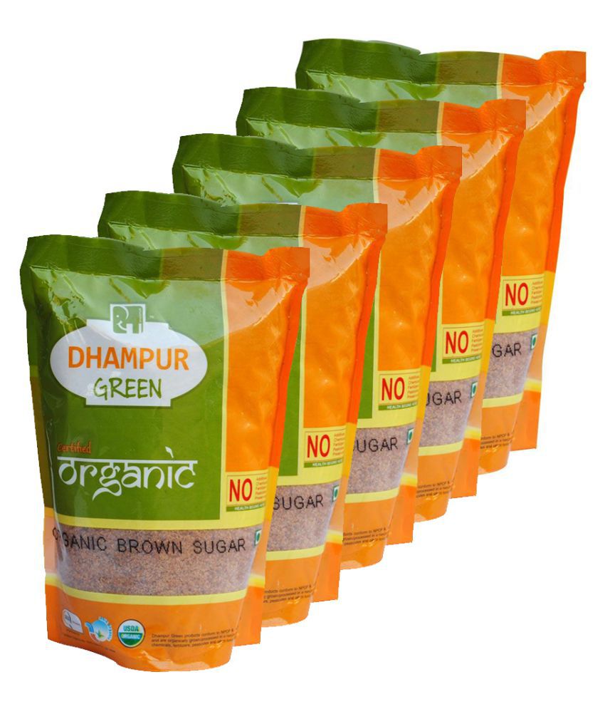 Dhampur Green Organic Brown Sugar Powder 500 g Pack of 30: Buy Dhampur ...