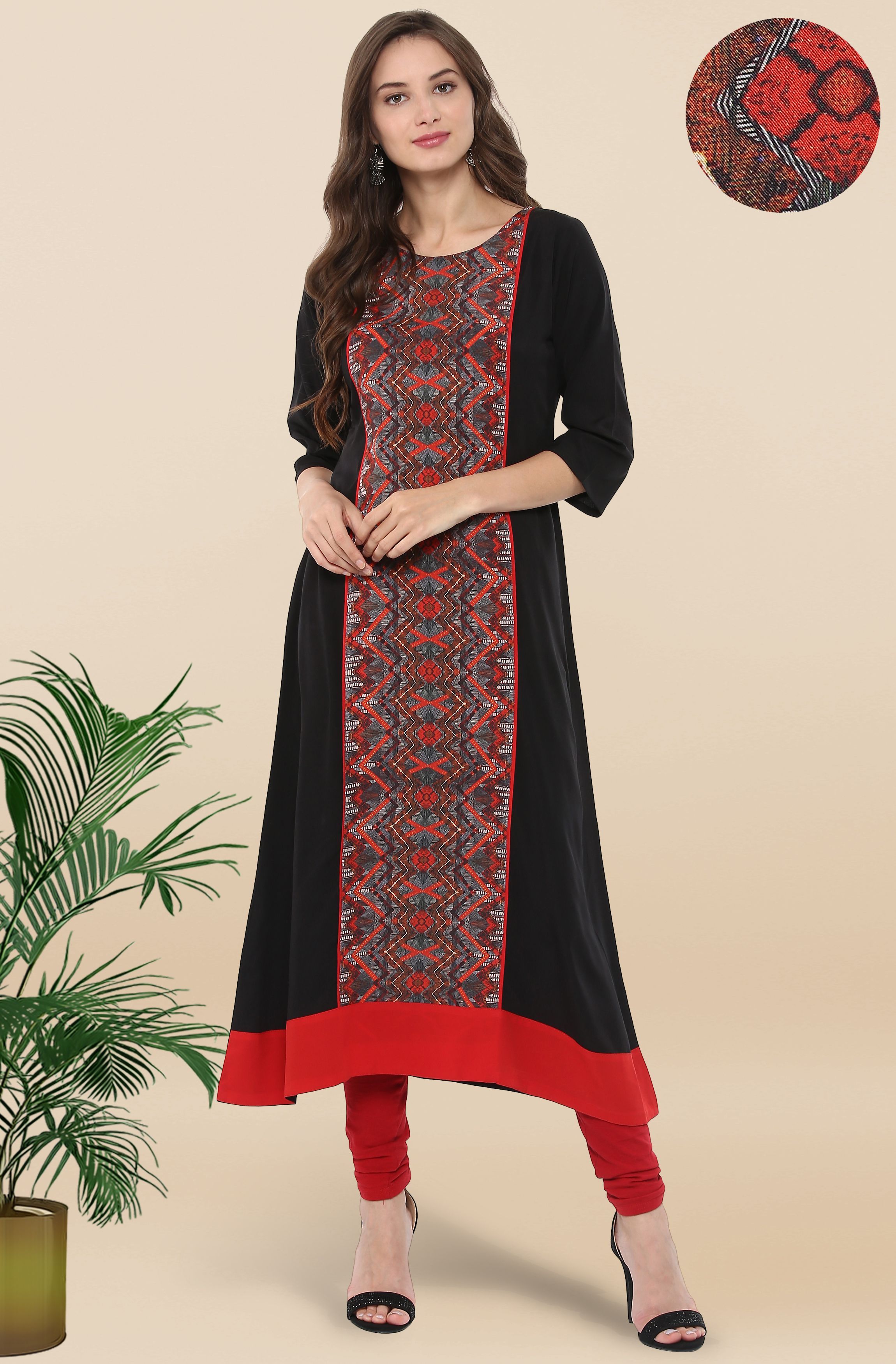 janasya black kurti