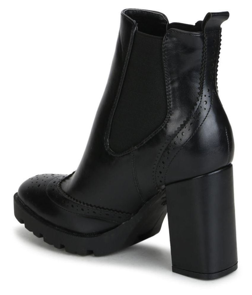 truffle collection mid heel ankle boots
