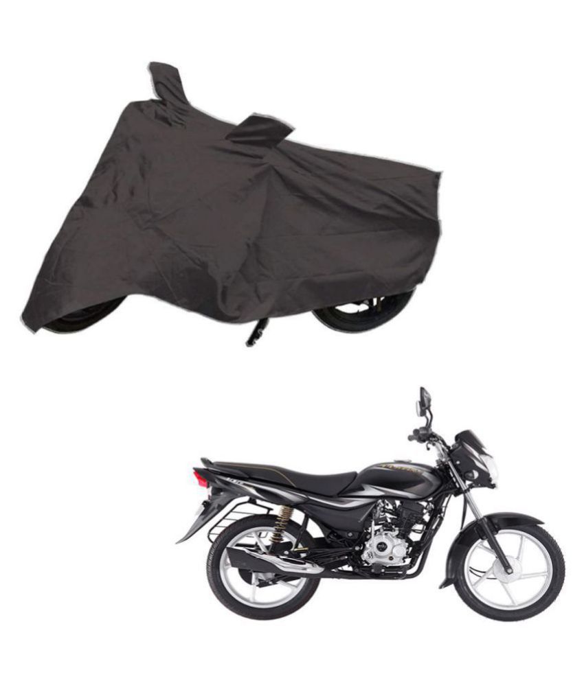     			AutoRetail Dust Proof Two Wheeler Polyster Cover for Bajaj Platina 100 Es (Mirror Pocket, Grey Color)