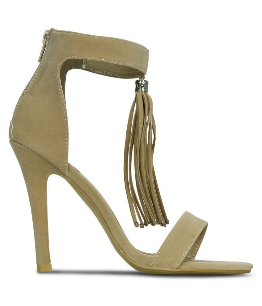 stiletto beige heels