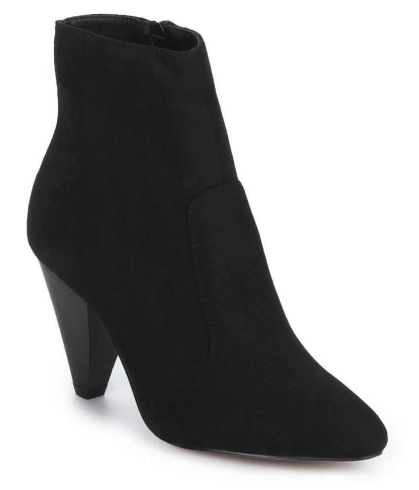 truffle collection chunky chelsea heeled ankle boots in black