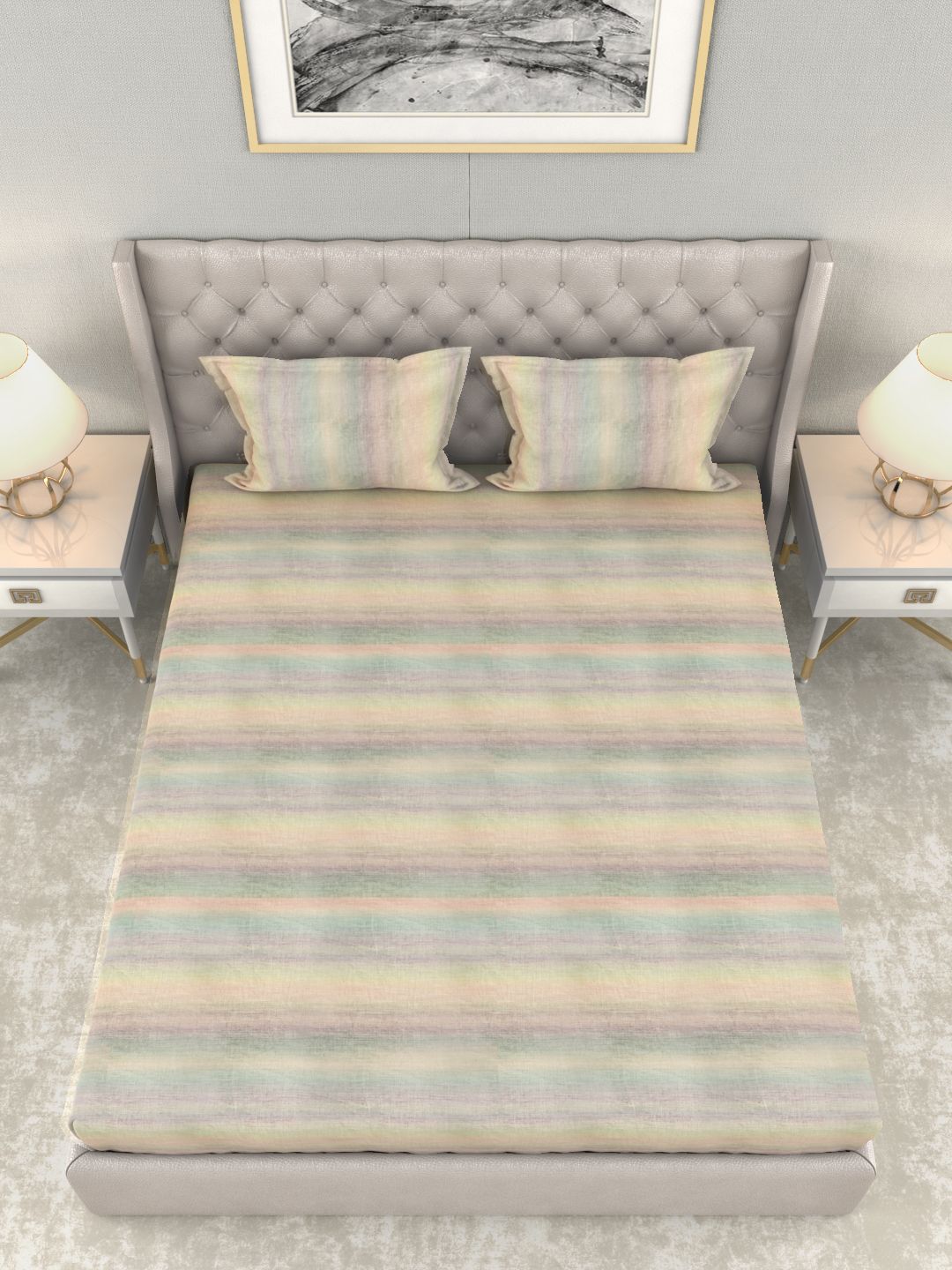 Trident Cotton Double Bedsheet with 2 Pillow Covers Buy Trident