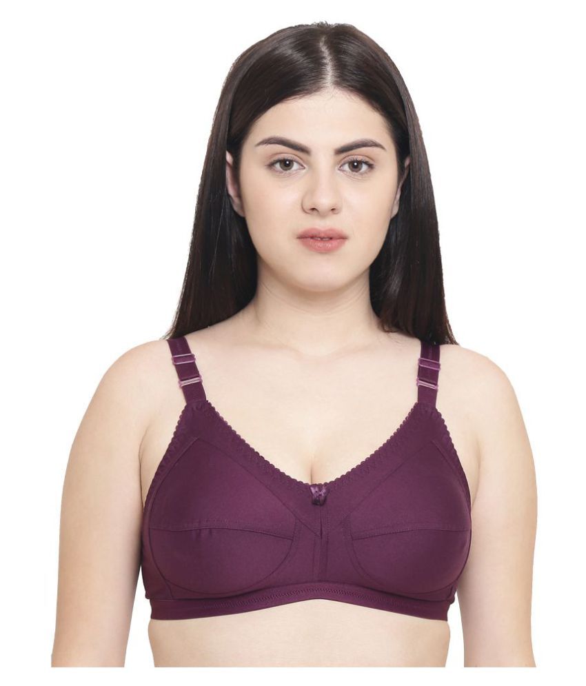     			Leading Lady Cotton Women's T-Shirt Bra ( Purple )