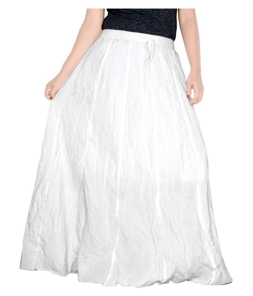 Sttoffa Cotton Broomstick Skirt - White