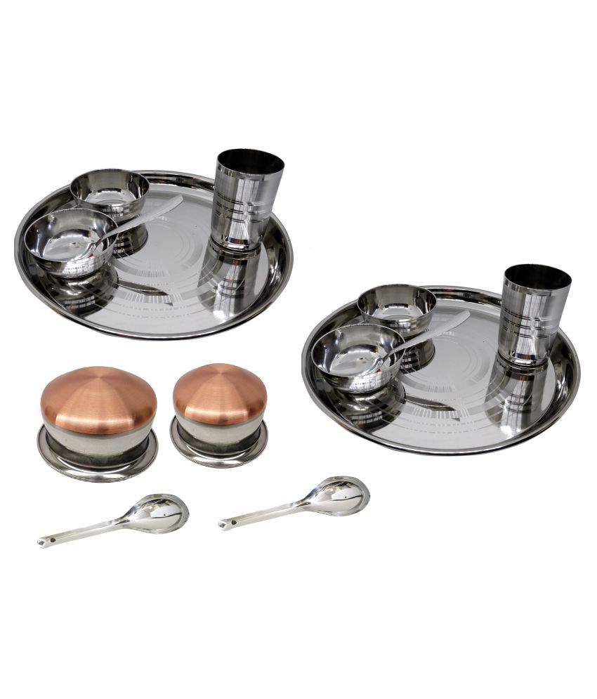     			Dynore Stainless Steel Dinner Set of 14 Pieces