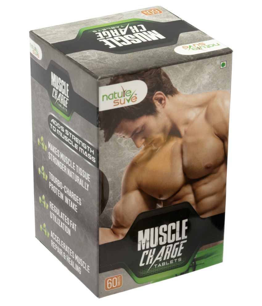 Nature Sure Muscle Charge Tablets for Strength & Protein Absorption - 1 Pack (60 Tablets)