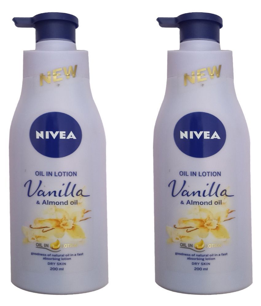 Nivea 2 NIVEA VANILLA & ALMOND OIL IN LOTION Moisturizer 200 ml Pack of