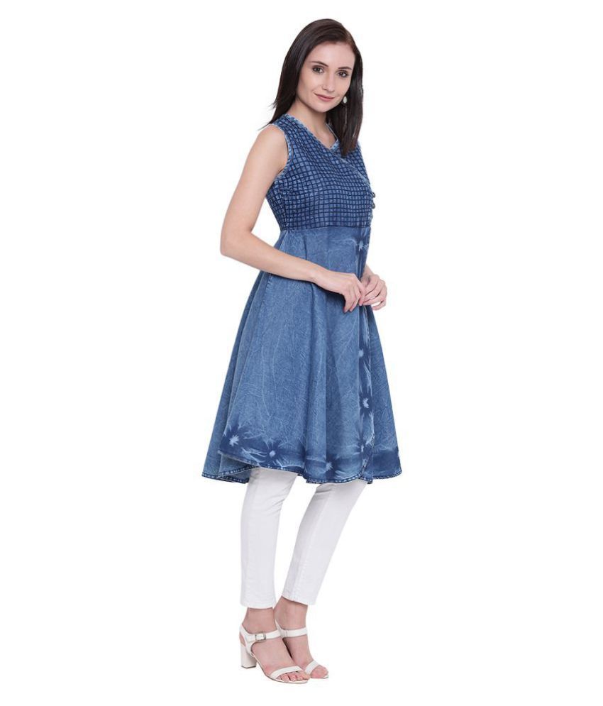 jeans long frock