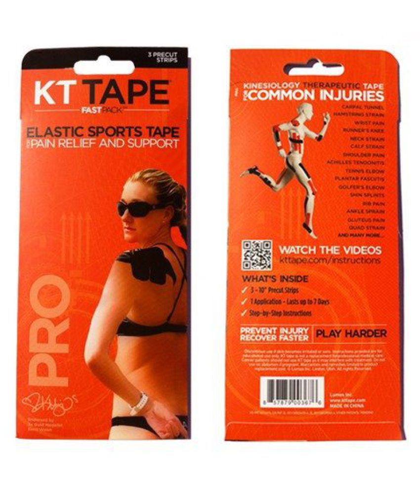 KT Tape Elastic Sports Tape Pro, Precut, 3 Strp, Black Buy Online at Best Price on Snapdeal