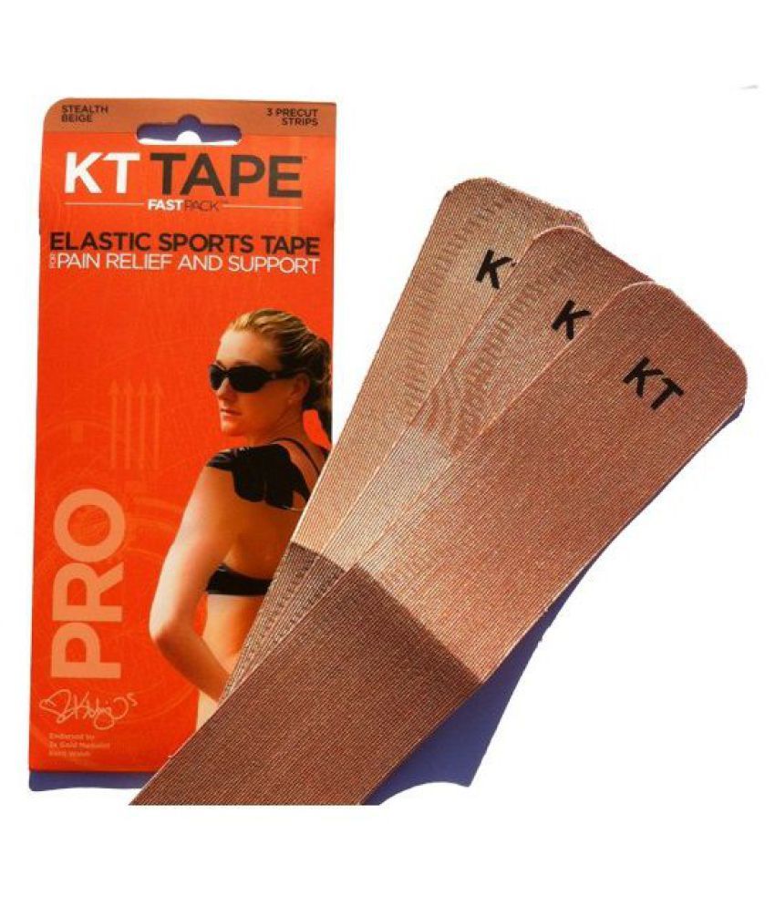 KT Tape Elastic Sports Tape Pro, Precut, 3 Strp, Beige Buy Online at