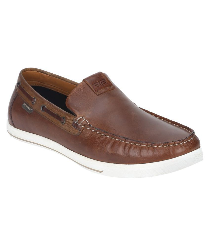 red tape brown casual loafers