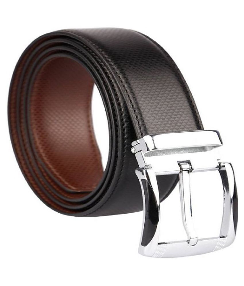 WENZEST Black Faux Leather Casual Belt