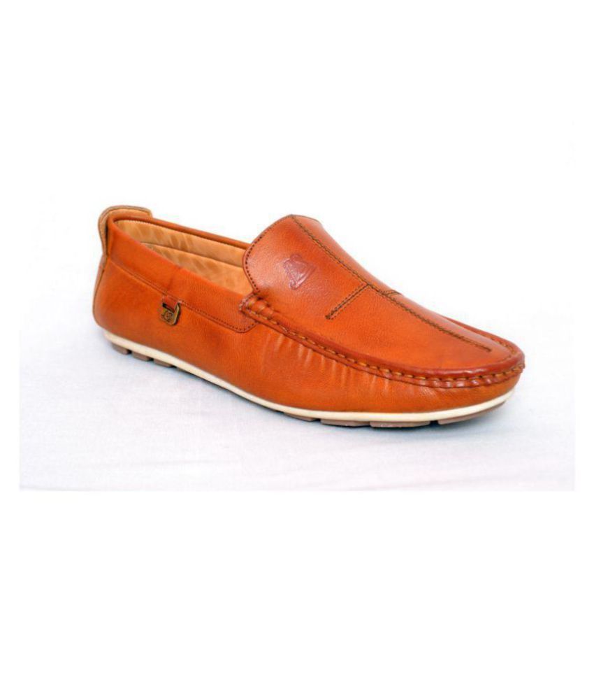 tan flat loafers