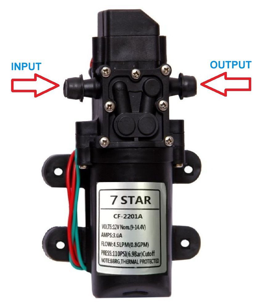 Buy 7 Star 12 Volt Dc 4 5 Lpm Water Pump 110 Psi 6 9 Bar High Pressure Electric Booster Pump Battery Operated Sprayer Pump Motor With Pressure Adjustment For Garden Sprinklers Fish Tank Car