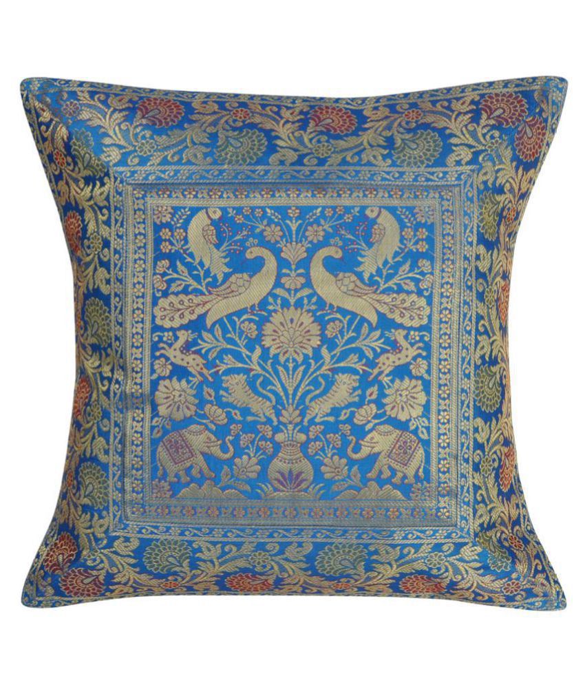 Lalhaveli Single Blue Pillow Cover
