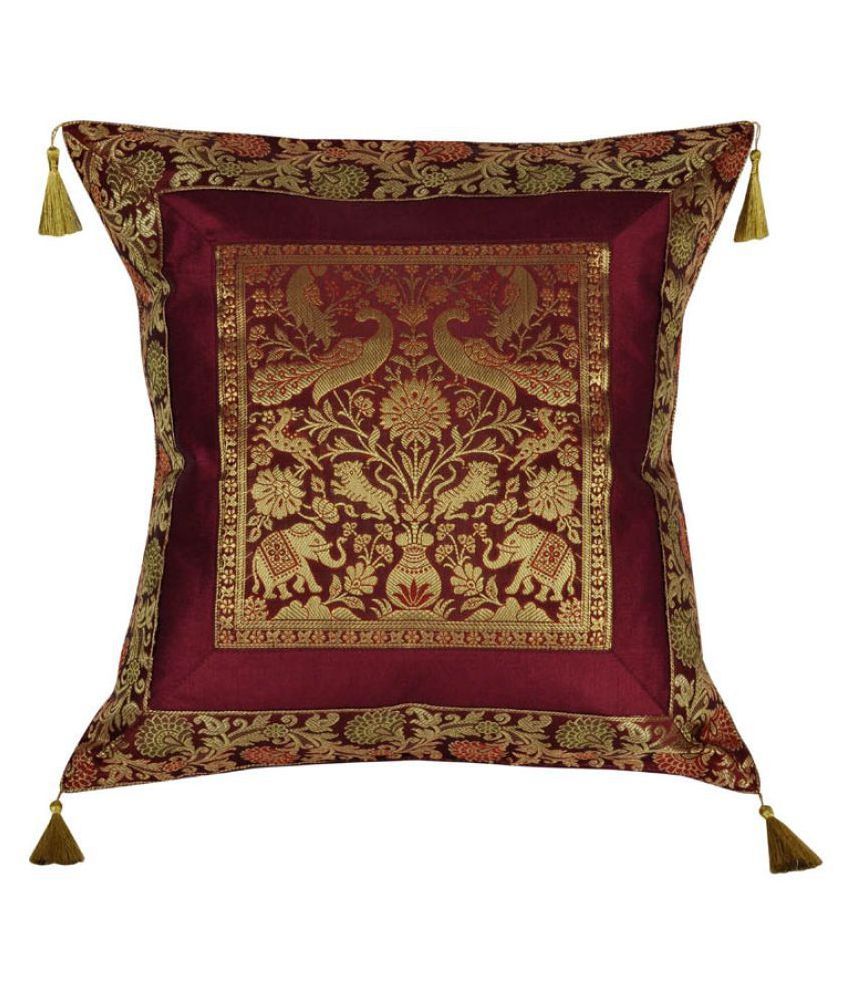 Lalhaveli Single Maroon Pillow Cover Buy Lalhaveli Single Maroon