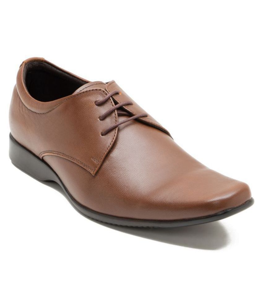 franco leone tan derby shoes